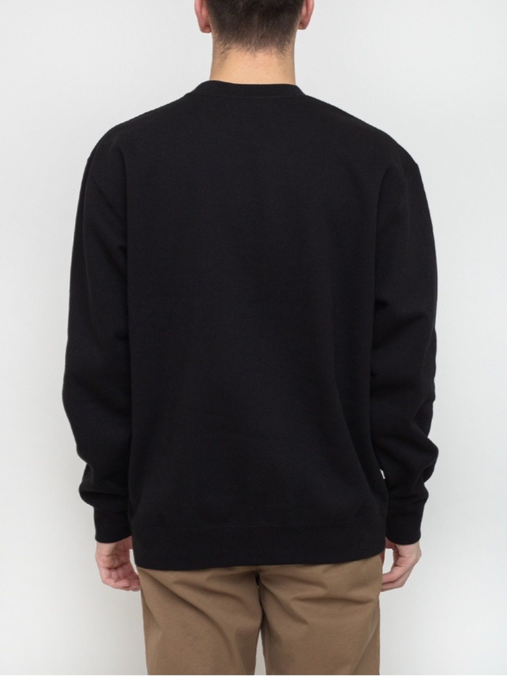 Obey Black Big Shots Crewneck Sweatshirt with Color Block Logo Size XL - Picture 3 of 12
